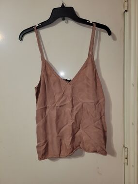 Jenni Kayne Dusty Rose Silk V-Neck Cami